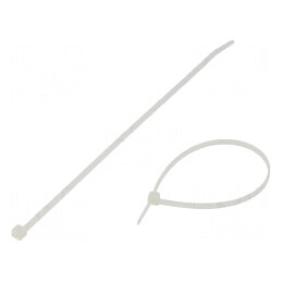Colier de strângere poliamidă 190mm L 3,5mm W 135N naturală | Electronic-mag.ro | Componente Electronice