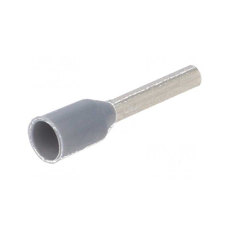 Vârf tub capăt izolată cupru 0,75mm2 8mm gri cositorit | Electronic-mag.ro | Componente Electronice