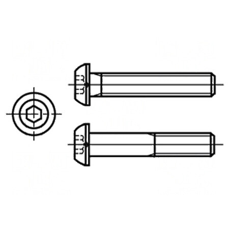 Şurub M3x10 buton imbus HEX 2mm oţel finisat negru | Electronic-mag.ro | Componente Electronice