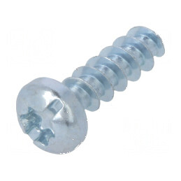 Şurub plastic 3x10, cap rotund crestat, Torx®, zinc | Electronic-mag.ro | Componente Electronice