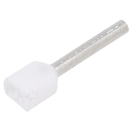 Vârf tub de capăt izolată dublă cupru 0,75mm² 14mm cositorit | Electronic-mag.ro | Componente Electronice