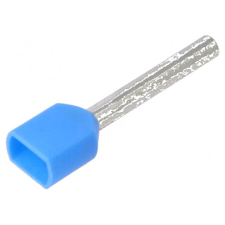 Vârf tub de capăt dublu izolat cupru 0,75mm² 14mm cositorit | Electronic-mag.ro | Componente Electronice