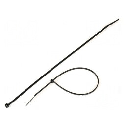 Colier de strângere poliamidă negru 292mm x 3,6mm 176,5N | Electronic-mag.ro | Componente Electronice