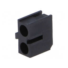 Carcasă diodă LED 3mm poliamidă unghi negru 2 diode | Electronic-mag.ro | Componente Electronice