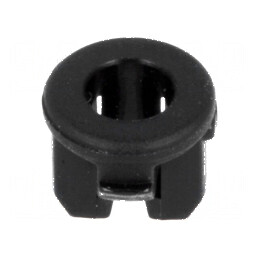 Montură LED 3mm monobloc neagră UL94V-2 4,8mm | Electronic-mag.ro | Componente Electronice