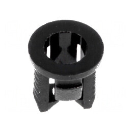 Montură LED 3mm monobloc neagră UL94V-2, L: 5,7mm | Electronic-mag.ro | Componente Electronice