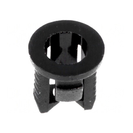 Montură LED 3mm monobloc neagră UL94V-2, L: 5,7mm | Electronic-mag.ro | Componente Electronice