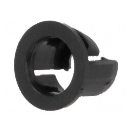 Montură LED 5mm monobloc neagră UL94V-2 6,3mm | Electronic-mag.ro | Componente Electronice