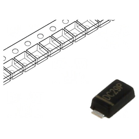Diodă redresoare SMD 600V 1A 1,8us DO214AC Ufmax 1,1V | Electronic-mag.ro | Componente Electronice