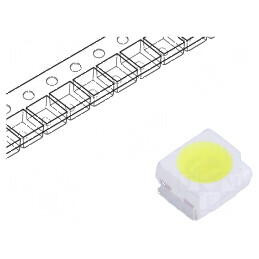Bandă LED SMD 3528 Alb Rece 8lm 5000-6000K 20mA | Electronic-mag.ro | Componente Electronice