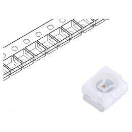 LED SMD 3528 PLCC2 Roșie 500-980mcd 3,5x2,8x1,9mm 120° 20mA | Electronic-mag.ro | Componente Electronice