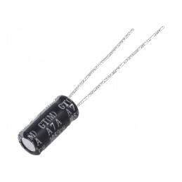 Condensator electrolitic low ESR THT 100uF 25V 5x11mm | Electronic-mag.ro | Componente Electronice