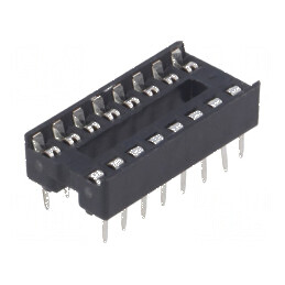 Soclu DIP16 7,62mm THT pentru circuite integrate, Raster 2,54mm | Electronic-mag.ro | Componente Electronice