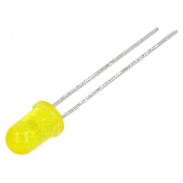 LED 5mm galbenă 1,1÷3,7mcd 50° convex | Electronic-mag.ro | Componente Electronice