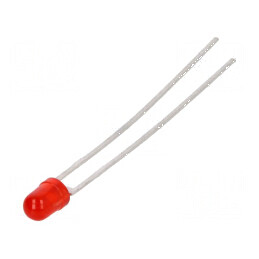 LED 3mm roșie 2,5-50mcd 60° convex | Electronic-mag.ro | Componente Electronice