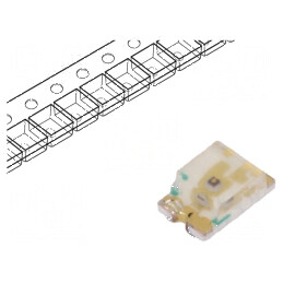 LED SMD 0805 portocalie 45-90mcd 2x1,25x0,8mm 130° 2-2,4V | Electronic-mag.ro | Componente Electronice