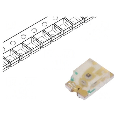 LED SMD 0805 portocalie 45-90mcd 2x1,25x0,8mm 130° 2-2,4V | Electronic-mag.ro | Componente Electronice
