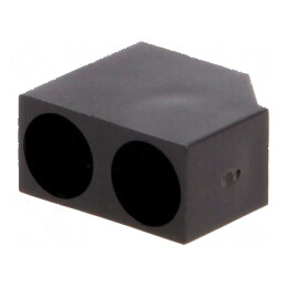 Carcasă diodă LED 5mm poliamidă unghi negru UL94V-2 | Electronic-mag.ro | Componente Electronice