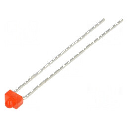 LED 1,8mm roșie 18-26mcd 50° convex | Electronic-mag.ro | Componente Electronice