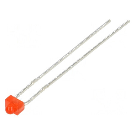 LED 1,8mm roșie 18-26mcd 50° convex | Electronic-mag.ro | Componente Electronice