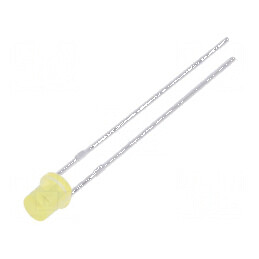 LED 3mm galben 45-90mcd 130° plat 2 termeni | Electronic-mag.ro | Componente Electronice