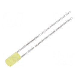 LED galben 3mm 70-120mcd 130° plat | Electronic-mag.ro | Componente Electronice