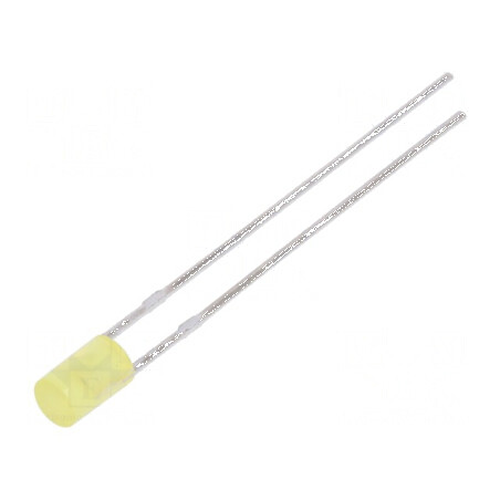 LED galben 3mm 70-120mcd 130° plat | Electronic-mag.ro | Componente Electronice