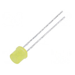 LED 5mm galben 70-120mcd 130° plat | Electronic-mag.ro | Componente Electronice
