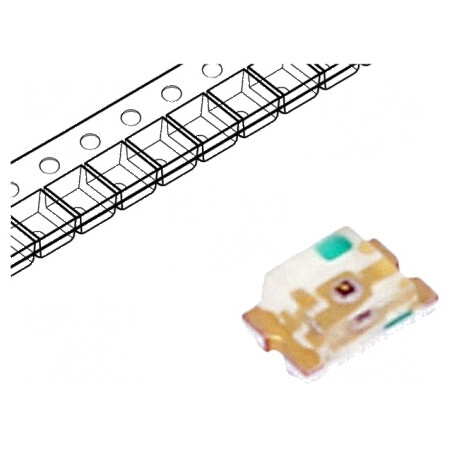 LED SMD 0805 roșie 18-54mcd 2x1,25x0,8mm 130° 2-2,4V 20mA | Electronic-mag.ro | Componente Electronice