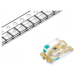 LED SMD 0805 galben 18-180mcd 2x1,25x0,8mm 130° 1,6-2,4V | Electronic-mag.ro | Componente Electronice