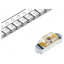 LED SMD 0804 Verde 18-35mcd 2.1x1x0.6mm 130° 2-2.4V 20mA | Electronic-mag.ro | Componente Electronice