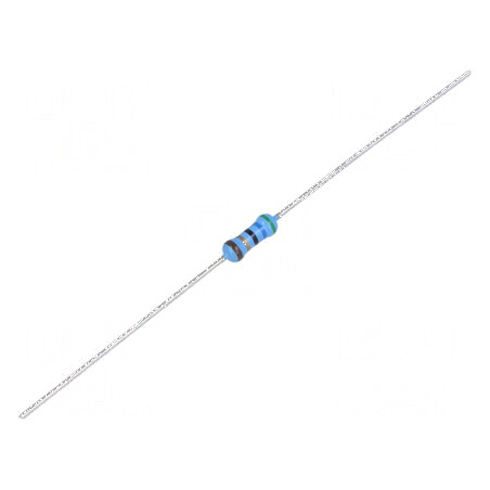 Rezistor thin film THT 56Ω 600mW ±1% Ø2,5x6,5mm 50ppm/°C | Electronic-mag.ro | Componente Electronice