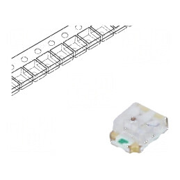 LED SMD 0805 roșu/albastru 2x1,25mm 20mA 120° | Electronic-mag.ro | Componente Electronice