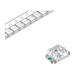 LED SMD 0805 roșie/verde 2x1,25x0,8mm 20mA 120° | Electronic-mag.ro | Componente Electronice