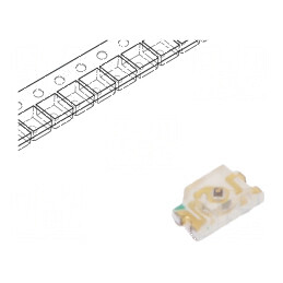 LED SMD 0603 ambră 70-200 mcd 1,6x0,8x0,7 mm 140° 20 mA | Electronic-mag.ro | Componente Electronice