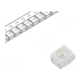 LED SMD 3528 roșie 200mcd 3,5x2,8mm 20mA | Electronic-mag.ro | Componente Electronice