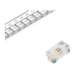 LED SMD 0402 galben 8-100mcd 1x0,5x0,4mm 140° 5mA | Electronic-mag.ro | Componente Electronice