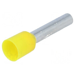 Vârf tub de capăt cupru 6mm2 18mm cu izolație poliamidă | Electronic-mag.ro | Componente Electronice