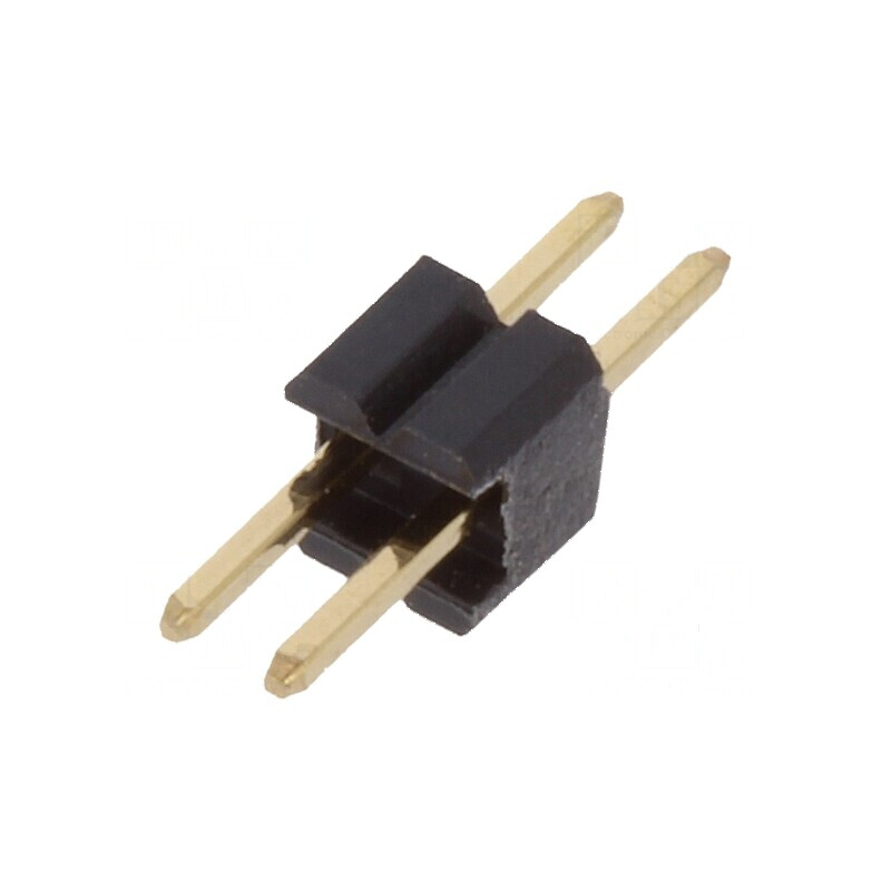 Conector şiruri pini tată 2 drept 1,27mm THT | Electronic-mag.ro | Componente Electronice