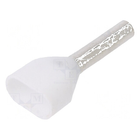 Vârf tub de capăt izolată dublă 0,75mm² 8mm cositorit albă | Electronic-mag.ro | Componente Electronice