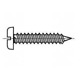 Şurub 3,9x32 mm cu cap rotund crestat din oţel zincat, Ø cap 7,5 mm | Electronic-mag.ro | Componente Electronice