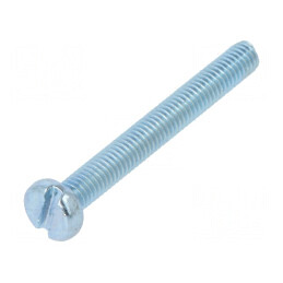 Şurub M3x25 cu cap rotund crestat 0,8mm oţel zincat | Electronic-mag.ro | Componente Electronice
