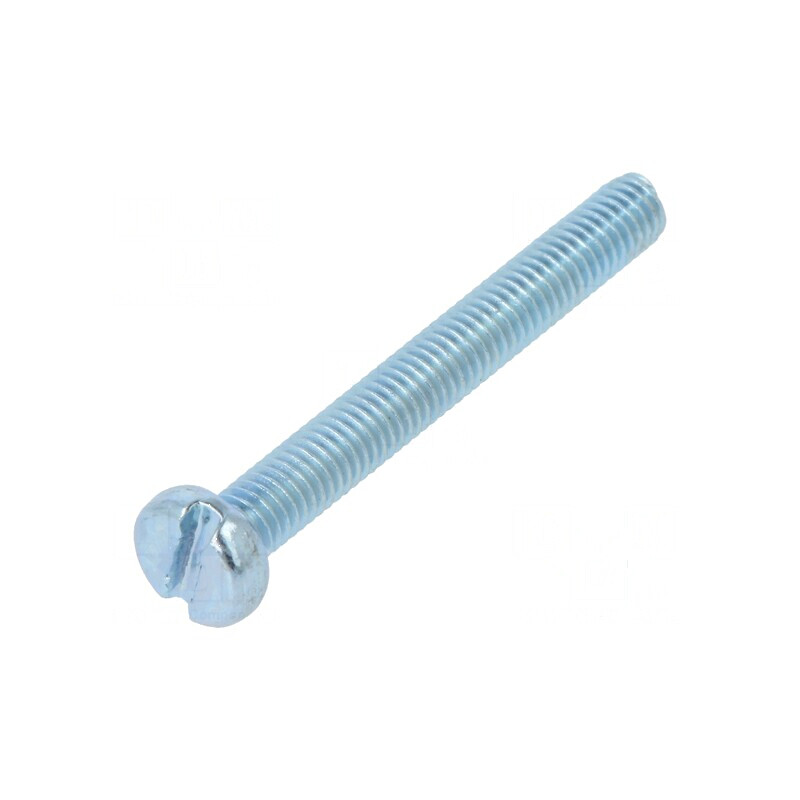 Şurub M3x25 cu cap rotund crestat 0,8mm oţel zincat | Electronic-mag.ro | Componente Electronice
