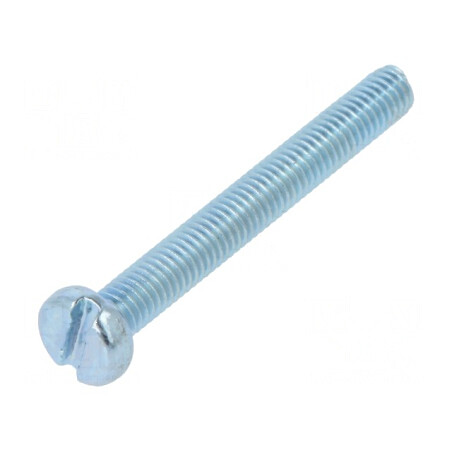 Şurub M3x25 cu cap rotund crestat 0,8mm oţel zincat | Electronic-mag.ro | Componente Electronice
