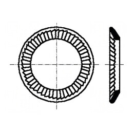 Şaibă elastică M5 D8,5mm h1,1mm BN 792 | Electronic-mag.ro | Componente Electronice