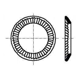 Şaibă conică M6 D10mm h1,2mm oţel finisaj negru | Electronic-mag.ro | Componente Electronice