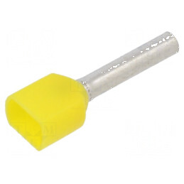Vârf tub capăt izolată dublă cupru 1mm² 12mm cositorit | Electronic-mag.ro | Componente Electronice