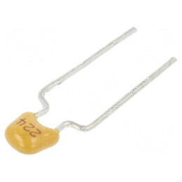 Condensator ceramic 220nF 50V Y5V ±10% THT 5mm | Electronic-mag.ro | Componente Electronice