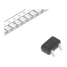 Tranzistor NPN bipolar BRT 50V 0,1A 200mW SOT323 R1 4,7kΩ | Electronic-mag.ro | Componente Electronice