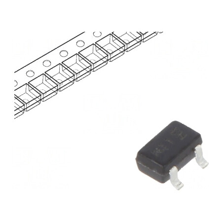 Tranzistor NPN bipolar BRT 50V 0,1A 200mW SOT323 R1 4,7kΩ | Electronic-mag.ro | Componente Electronice